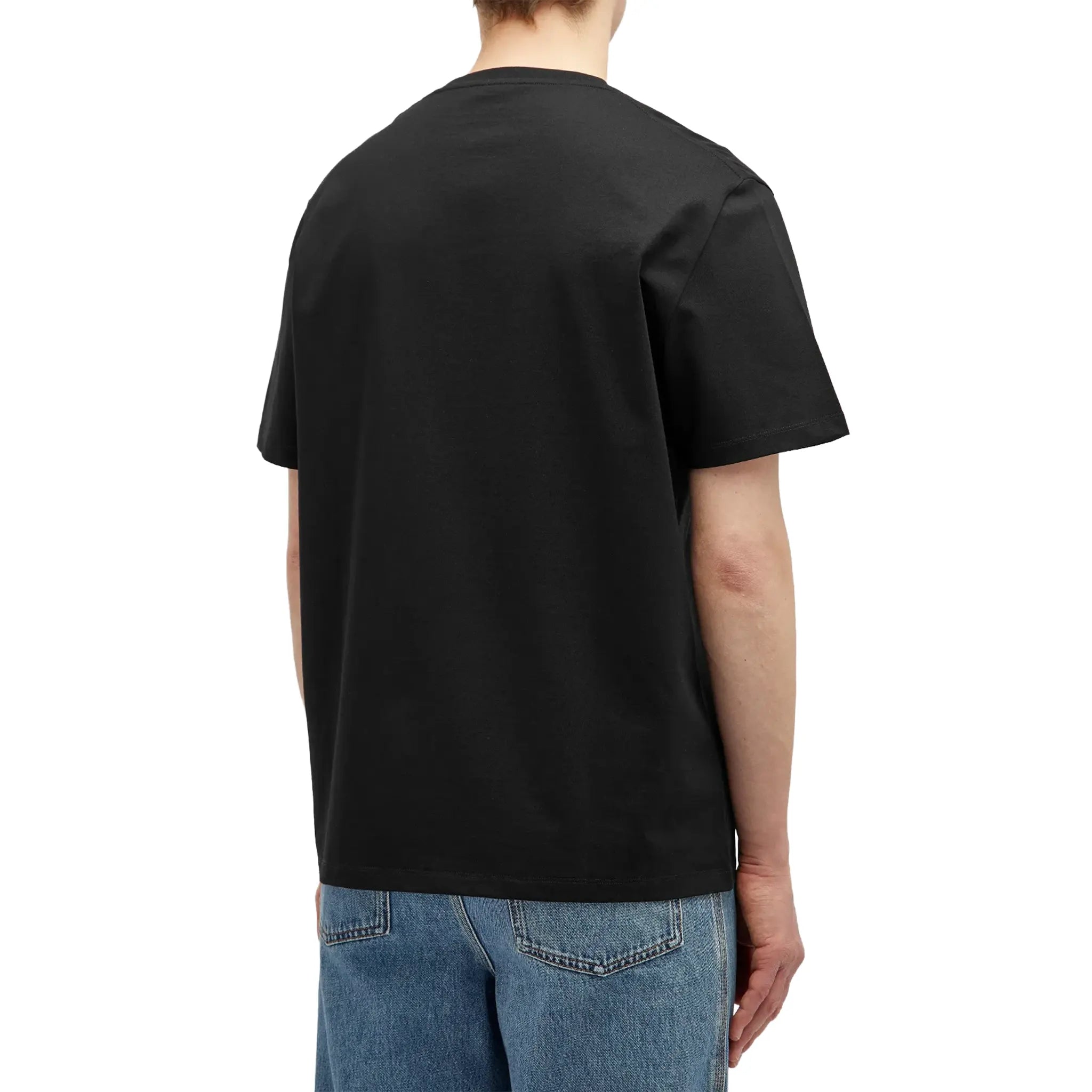 Back View of Loewe Embroidered Black T Shirt H526Y22XBF-1100